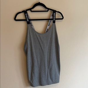Grey Nike Dri Fit Cross Tank Top